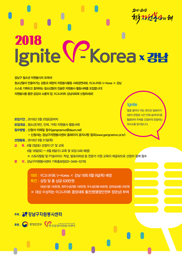 2018년 자원봉사 이그나이트 V-Korea x 강남구